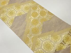 蜀江文・亀甲に華紋模様織出し袋帯